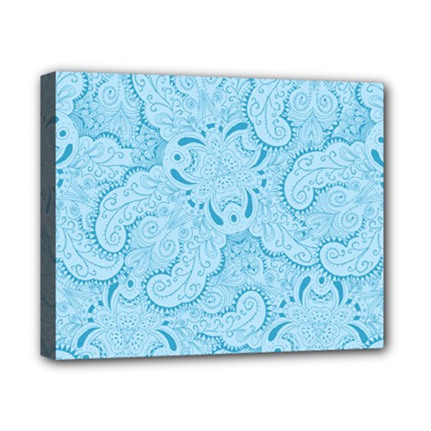 Blue Lines Pattern Canvas 10  X 8  (stretched) by designsbymallika