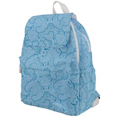 Blue Lines Pattern Top Flap Backpack by designsbymallika