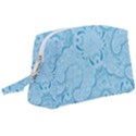 Blue Lines Pattern Wristlet Pouch Bag (Large) View1