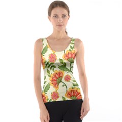 Orange Flowers Tank Top by designsbymallika