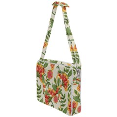 Orange Flowers Cross Body Office Bag by designsbymallika