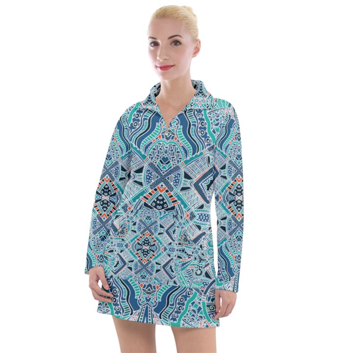 Boho Love 2 Women s Long Sleeve Casual Dress