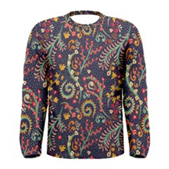 Pretty Baatik Print Men s Long Sleeve Tee