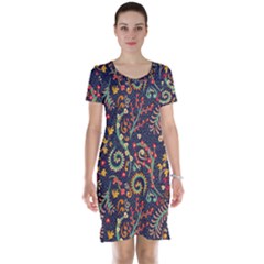 Pretty Baatik Print Short Sleeve Nightdress