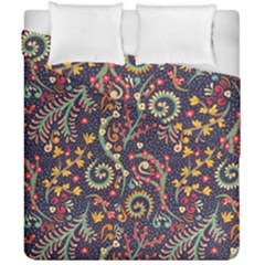 Pretty Baatik Print Duvet Cover Double Side (california King Size) by designsbymallika