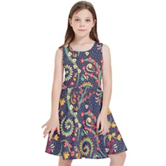 Pretty Baatik Print Kids  Skater Dress by designsbymallika