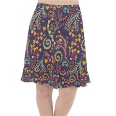 Pretty Baatik Print Fishtail Chiffon Skirt