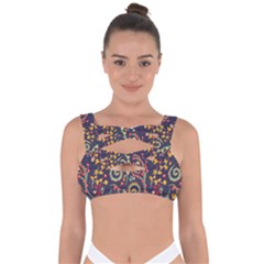 Pretty Baatik Print Bandaged Up Bikini Top