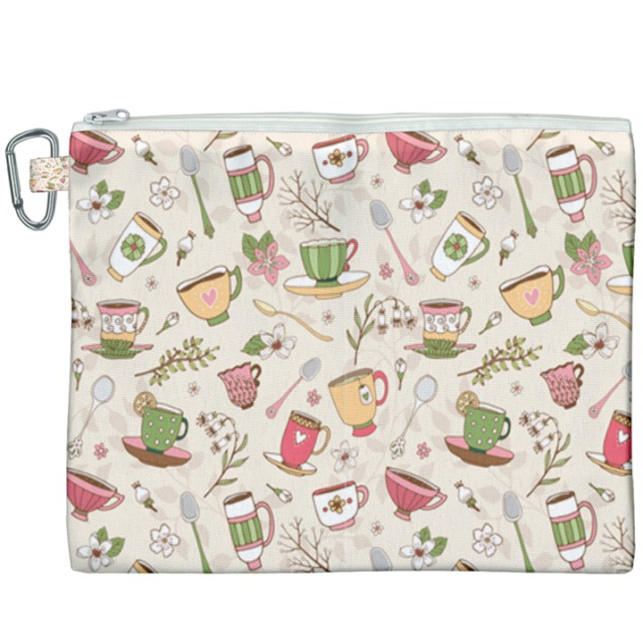 Green Tea Love Canvas Cosmetic Bag (XXXL)