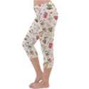 Green Tea Love Lightweight Velour Capri Yoga Leggings View2