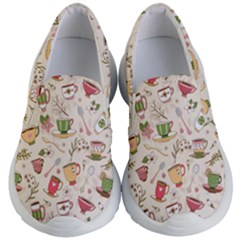 Green Tea Love Kids Lightweight Slip Ons by designsbymallika