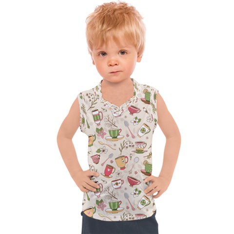 Green Tea Love Kids  Sport Tank Top by designsbymallika