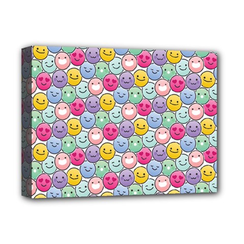 Cute Emoticon Pattern Deluxe Canvas 16  X 12  (stretched)  by designsbymallika