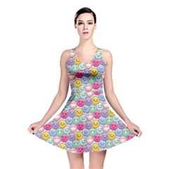 Cute Emoticon Pattern Reversible Skater Dress by designsbymallika