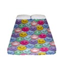 Cute Emoticon Pattern Fitted Sheet (Full/ Double Size) View1