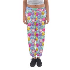 Cute Emoticon Pattern Women s Jogger Sweatpants by designsbymallika