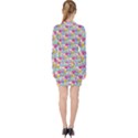 Cute Emoticon Pattern V-neck Bodycon Long Sleeve Dress View2