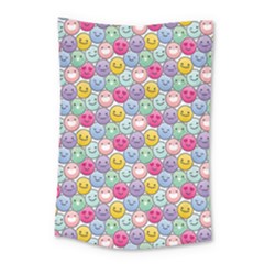 Cute Emoticon Pattern Small Tapestry by designsbymallika