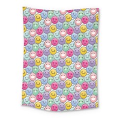 Cute Emoticon Pattern Medium Tapestry by designsbymallika