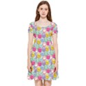 Cute Emoticon Pattern Inside Out Cap Sleeve Dress View3