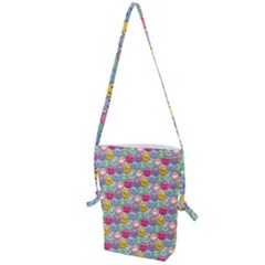 Cute Emoticon Pattern Folding Shoulder Bag by designsbymallika