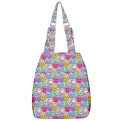 Cute Emoticon Pattern Center Zip Backpack by designsbymallika