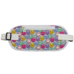 Cute Emoticon Pattern Rounded Waist Pouch by designsbymallika