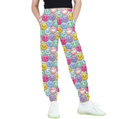 Cute Emoticon Pattern Kids  Elastic Waist Pants by designsbymallika