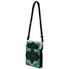 Green Golden Marble Print Multi Function Travel Bag by designsbymallika