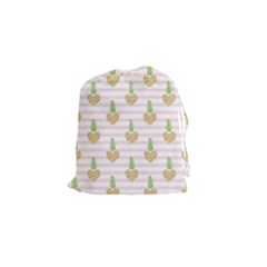 Heart Pineapple Drawstring Pouch (small) by designsbymallika