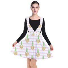 Heart Pineapple Plunge Pinafore Dress by designsbymallika