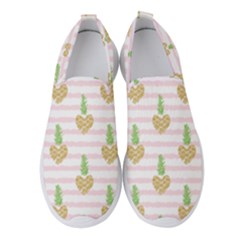 Heart Pineapple Women s Slip On Sneakers by designsbymallika