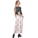 Heart Pineapple Velour Split Maxi Skirt View2