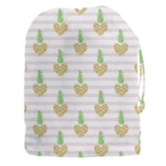 Heart Pineapple Drawstring Pouch (3xl) by designsbymallika