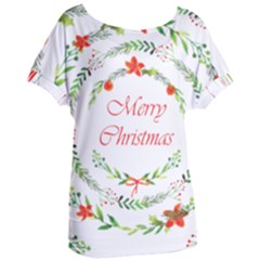 Merry Christmas Women s Oversized Tee by designsbymallika