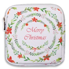 Merry Christmas Mini Square Pouch by designsbymallika