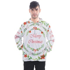 Merry Christmas Men s Half Zip Pullover by designsbymallika