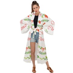 Merry Christmas Maxi Kimono by designsbymallika