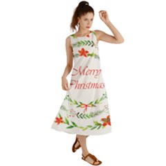 Merry Christmas Summer Maxi Dress by designsbymallika