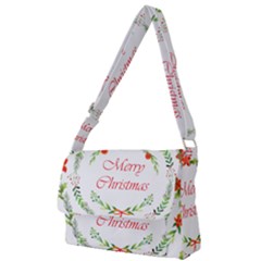 Merry Christmas Full Print Messenger Bag (l) by designsbymallika