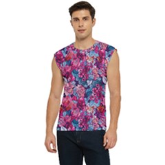 Pink Blue Flowers Men s Raglan Cap Sleeve Tee by designsbymallika