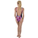 Pink Blue Flowers High Leg Strappy Swimsuit View2