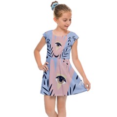 Thinking Is Love Kids  Cap Sleeve Dress by designsbymallika