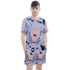 Thinking Is Love Men s Mesh Tee And Shorts Set