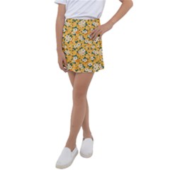 White Flowers Kids  Tennis Skirt by designsbymallika