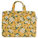 White Flowers Double Pocket Laptop Bag View1