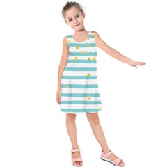 Cute Golden Hearts Kids  Sleeveless Dress by designsbymallika