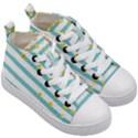 Cute Golden Hearts Kids  Mid-Top Canvas Sneakers View3