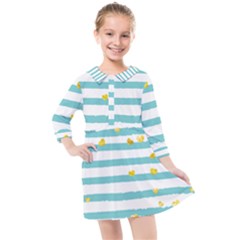 Cute Golden Hearts Kids  Quarter Sleeve Shirt Dress by designsbymallika