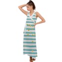 Cute Golden Hearts V-Neck Chiffon Maxi Dress View1